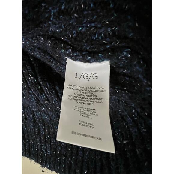 Cabi Women's Sweater Long Sleeve Cozy Warm Knit Blue Large - Picture 6 of 8